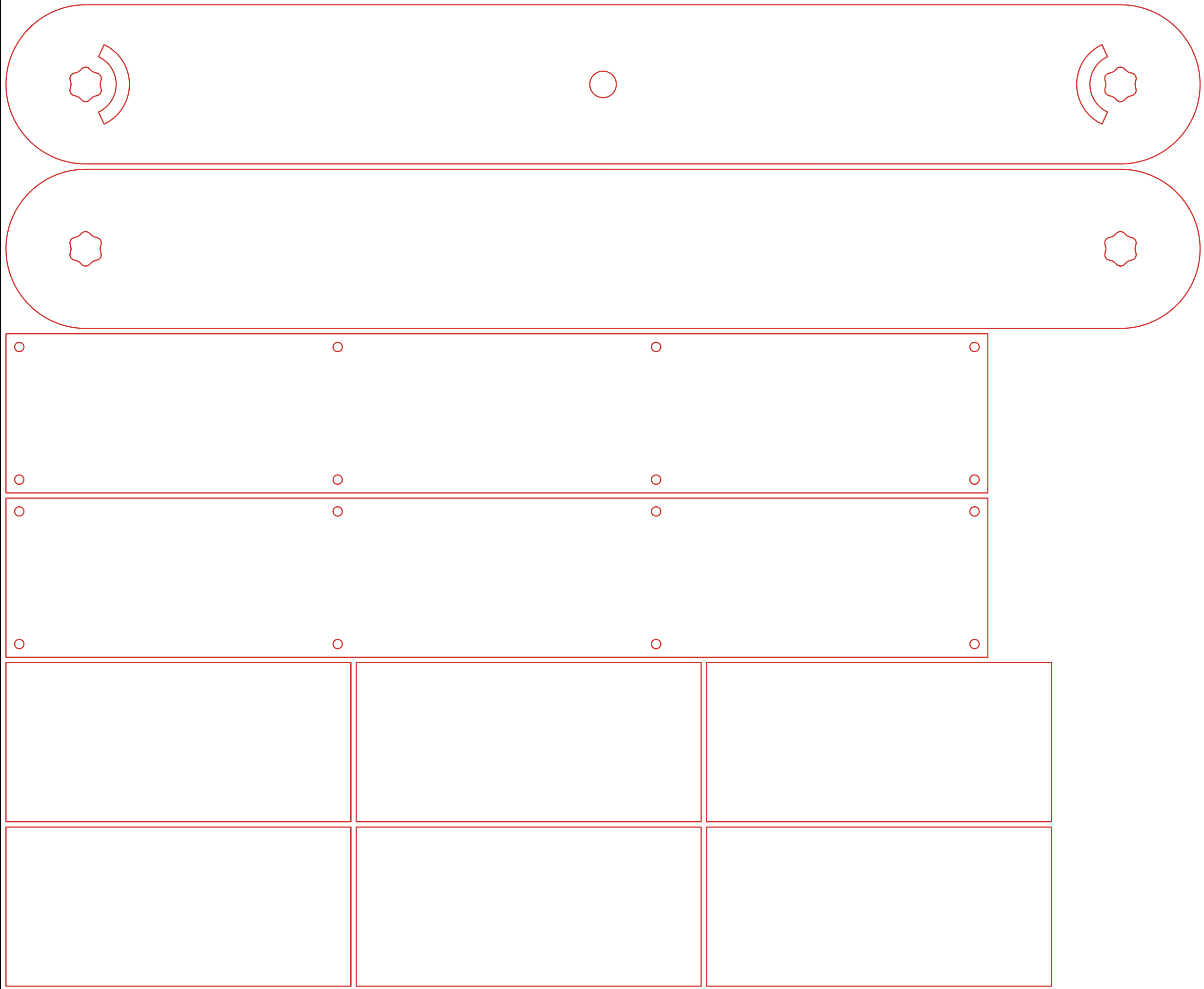 The CAD used to order the PMMA. Yes there are 6 end caps for each segment as I was still expecting some troubles for the bending. It turned out it was quite easy, and I have plenty of these small rectangular pieces left