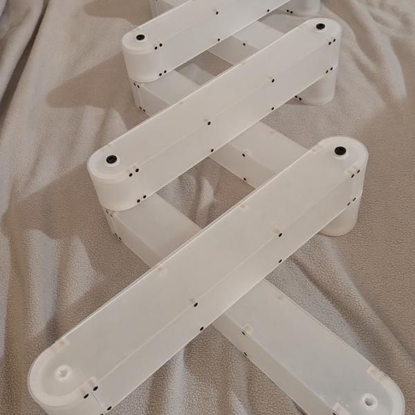 A first glance at the final look of the lamp — at this point I was stoked, and convinced the difficulty was behind me. After all, connecting LEDs is not a big deal.