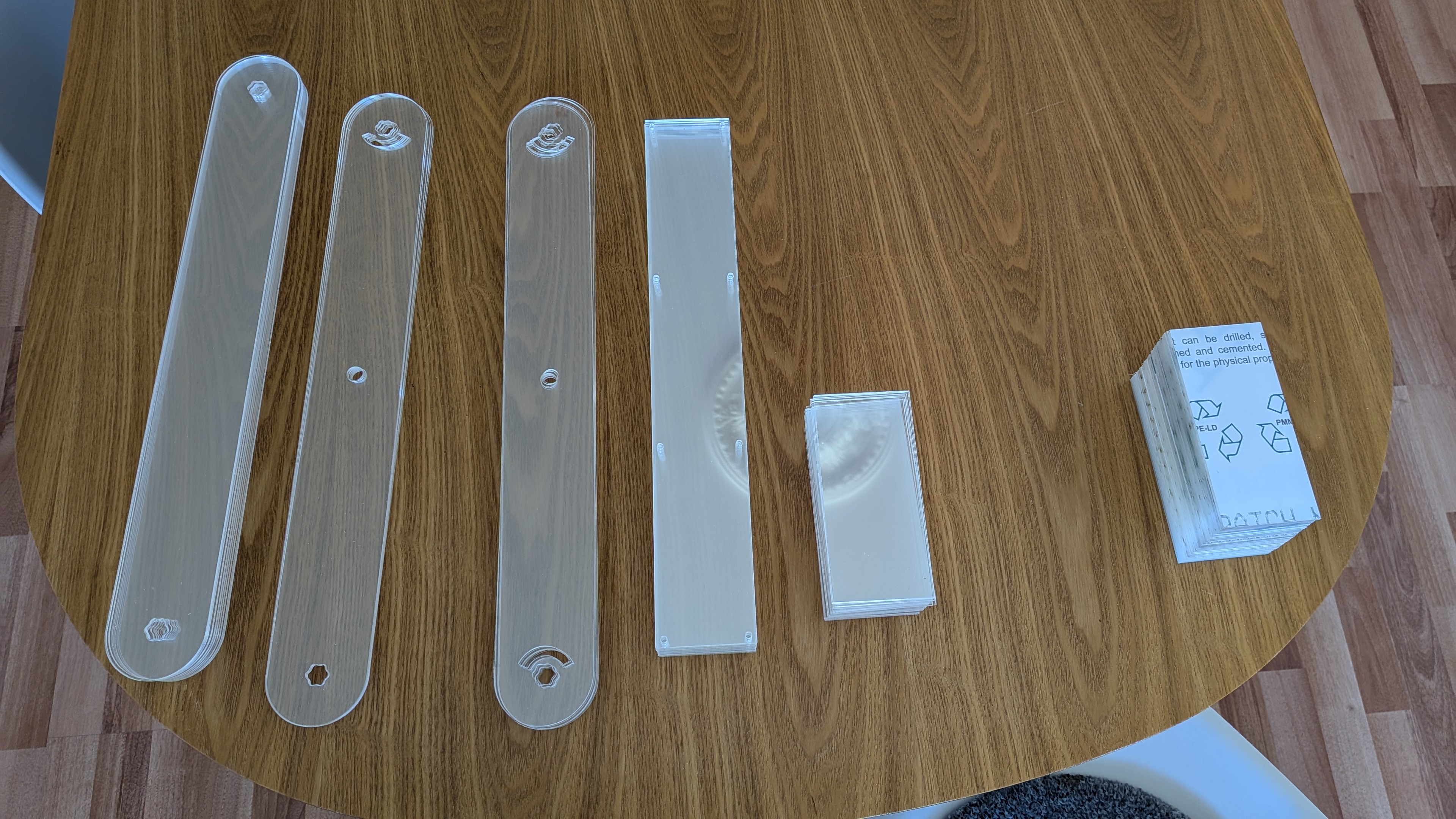 The clean and pristine clear acrylic, ready to be brutally frosted