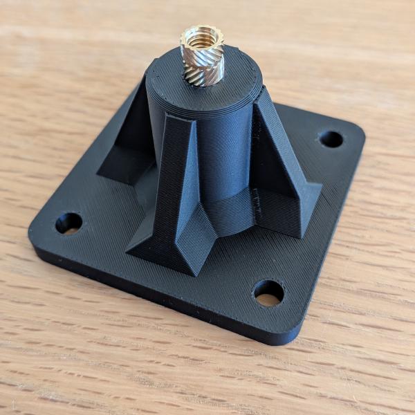 Inserting a threaded insert into the central pivot