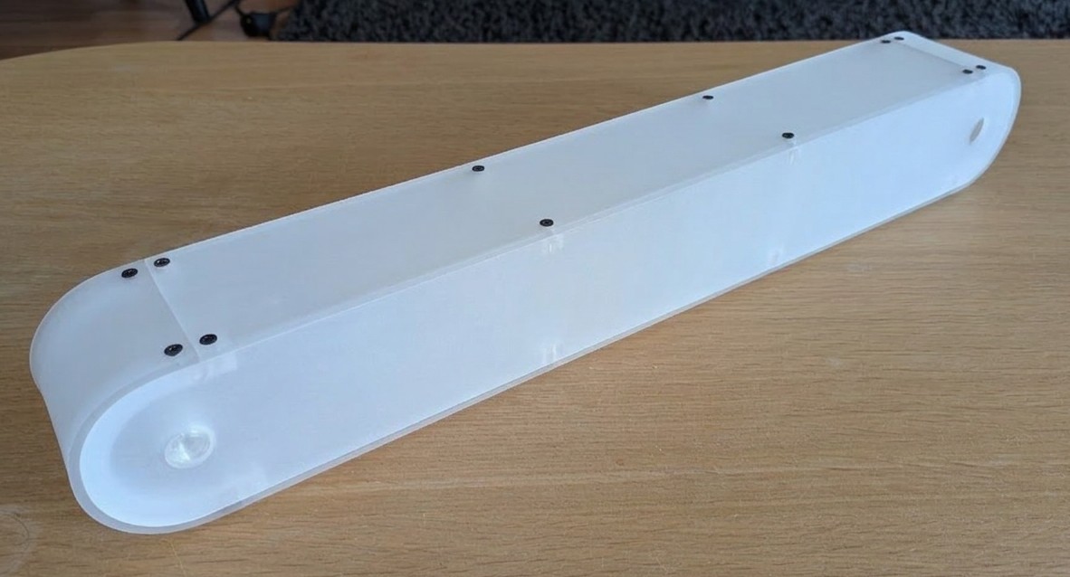 First prototype segment. This thing is rock solid, but also too heavy.